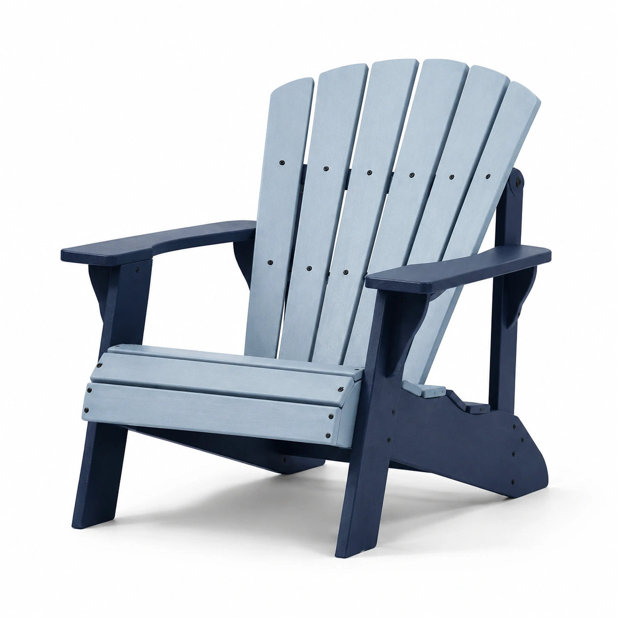 Adirondack Stuhl Polyethylen Hellblau/Dunkelblau 89x79x95 cm