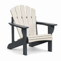 Adirondackstuhl Polyethylen Schwarz/Beige 90x75x90 cm
