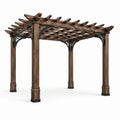 Holzpergola mit Metallverstärkung Braun 3x3x2.5m