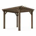 Holzpergola Teak Braun 3m x 3m