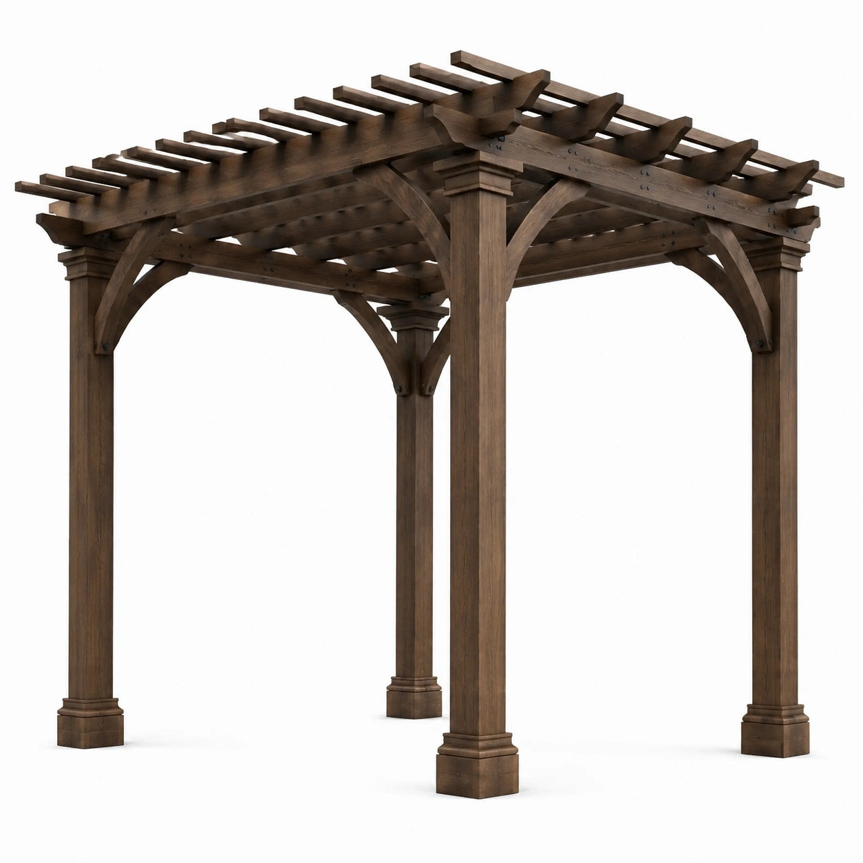 Holz Pergola Eiche Dunkelbraun 300x300x250 cm