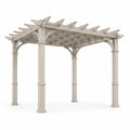 Pergola aus Holzverbundstoff Beige 300x300x250 cm