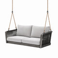 Hängesofa mit Holzrahmen und Polyesterausstattung Grau 180cm