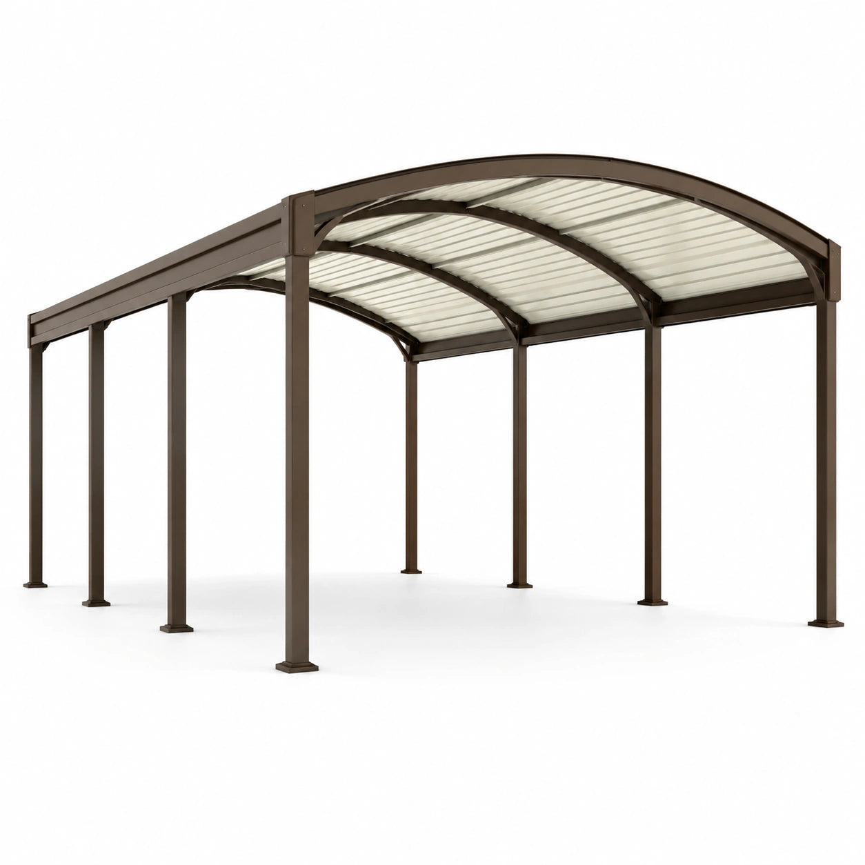 Aluminium und Polycarbonat Carport Braun 500x300x240 cm
