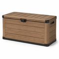 Gartenbox aus Kunststoff in Holzoptik Braun 117 cm x 45 cm x 57 cm