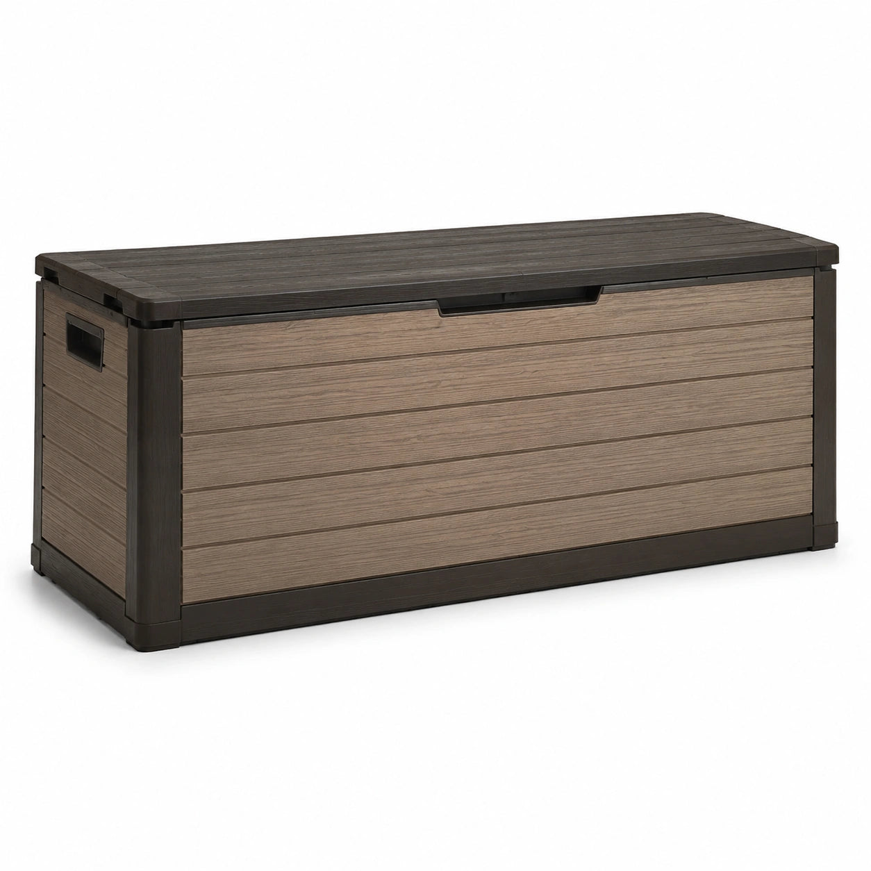 Kunststoff-Gartenbox in Holzoptik Braun 150x70x60 cm