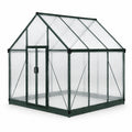 Aluminium Gewächshaus mit Polycarbonatplatten 190 x 190 x 195 cm