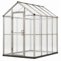 Aluminium Gewächshaus Polycarbonat Klar 250x190x195 cm