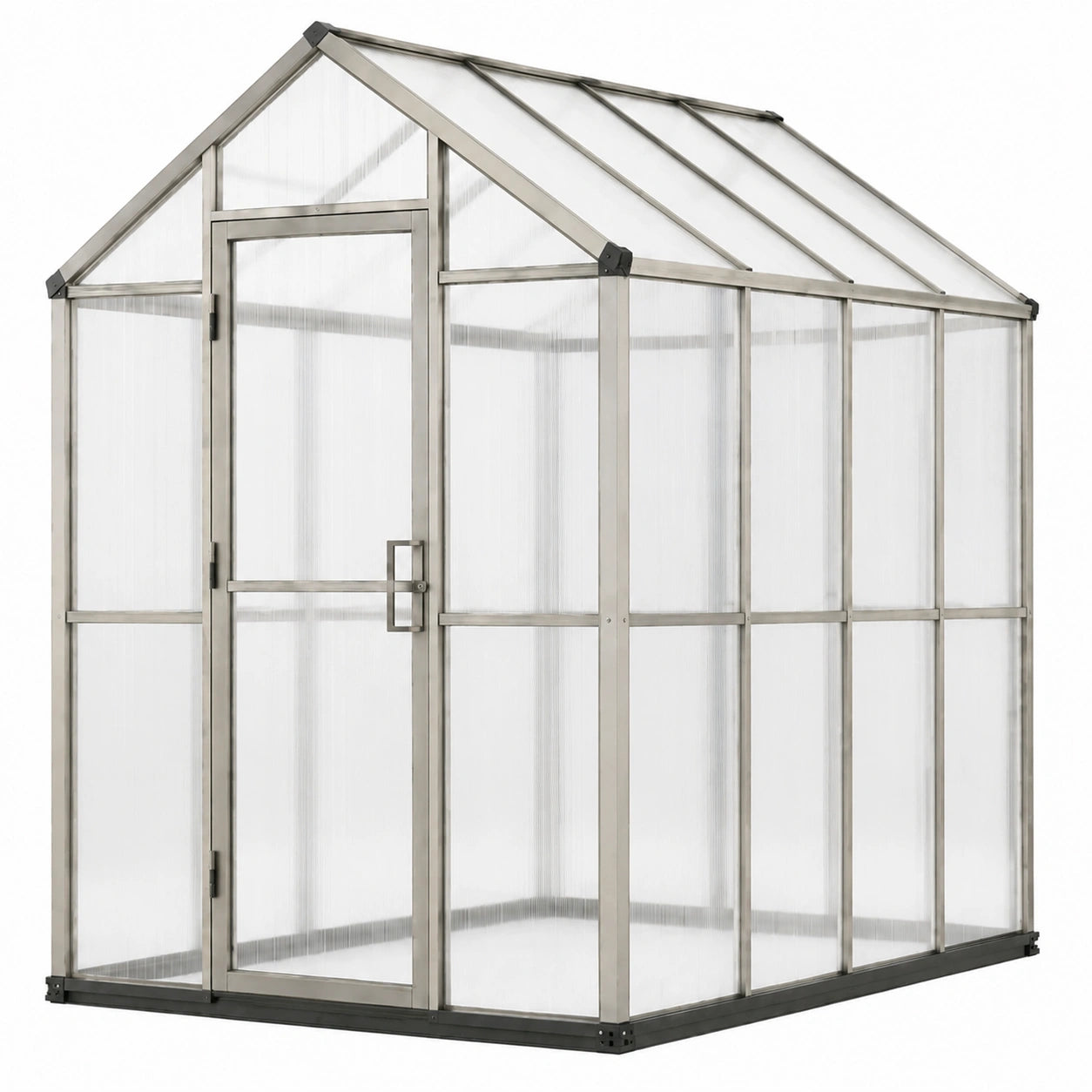Aluminium Gewächshaus Polycarbonat Klar 250x190x195 cm