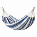 Baumwoll-Hängematte Blau/Weiß Gestreift 200x150cm